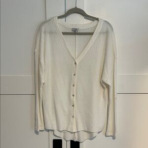 Tobi Off-White Textured Knit Sweater